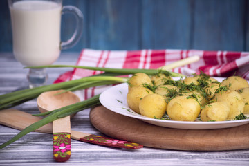 Boiled potatoes