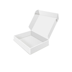 Product Cardboard Package Box. Illustration Isolated On White Background. Mock Up Template Ready For Your Design