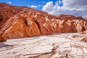 Fototapeta na wymiar Valle de la muerte in San Pedro de Atacama, Chile