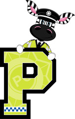 P is for Police - Zebra Policeman
