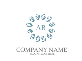 Abstract AR  Letter Monogram Elegant Logo Design