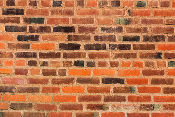 Fototapeta premium Wall With Different Colored Grunge Textured Bricks