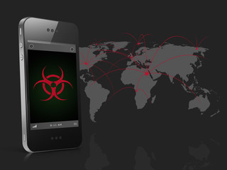 Smartphone * Weltkarte Biohazard
