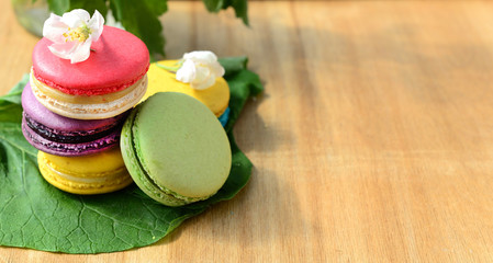 Macaroon colorful dessert
