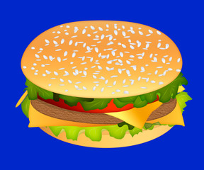 Burger isolated on the background