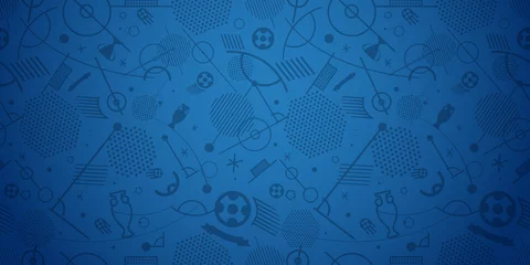 Gordijnen Soccer championship abstract background vector illustration © tovovan
