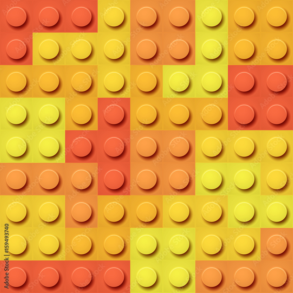 Poster Toy blocks vector background. Vector seamless pattern