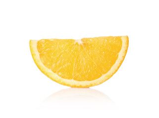 Fresh orange slice, isolated on white