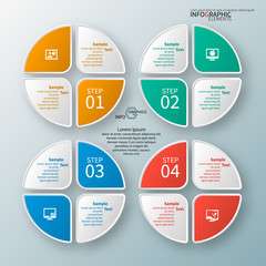 Abstract 3D Paper Infographics