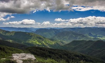 View to the Rodope mountain in Bulgaria