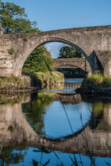 Fototapeta na wymiar Bridge reflection in Stirling, Scotland highlands