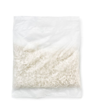 Top View Of Quick Cooking Rice Bag