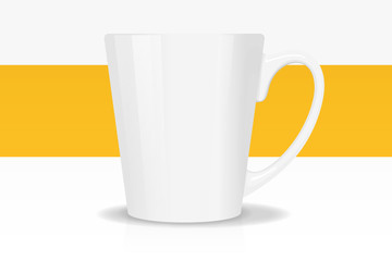 Template ceramic white mug with