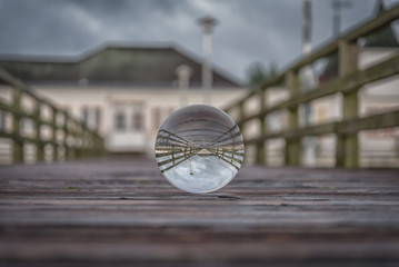 Seebrücke Ahbeck in Kristallkugel 2