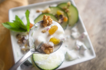Persian Chilled Cucumber Soup - obrazy, fototapety, plakaty