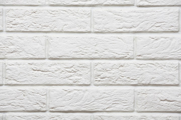 White brick wall for texture or background.close up