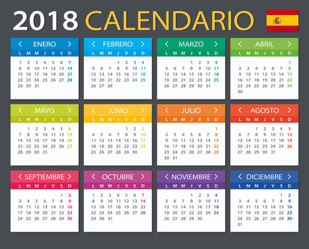 Calendar 2018 - Spanish version