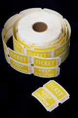 Roll of Yellow Raffle Tickets