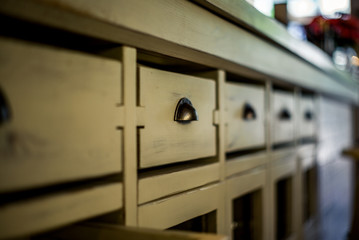 Drawers of a kitchen cupboard