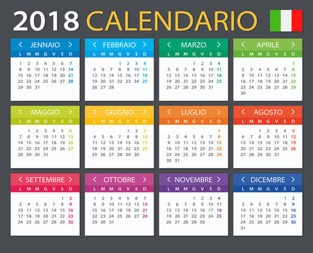 Calendar 2018 - Italian version