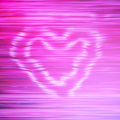 Abstract pink background with horizontal lines and smoke heart