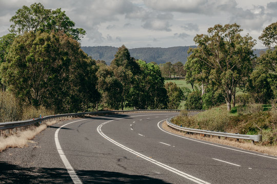 Right turn in an Australian road.