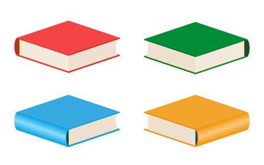 Icon book. Set of color vector images.