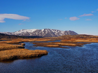 mountain in national park Thingvellir