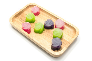 Khanom Chan or Thai sweetmeat is a kind of sweet Thai dessert.