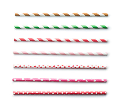 Various paper straws.