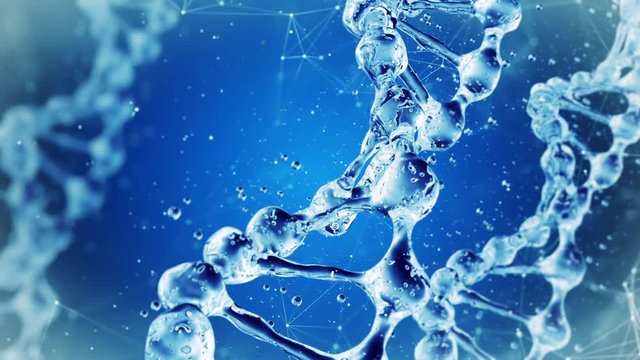 DNA molecule in water 3d illustration. HD