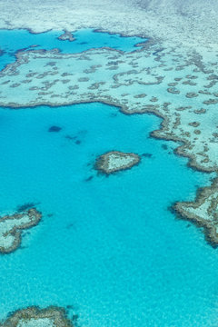 Aerial view of Great Barrier Reef, Queensland, Australia
