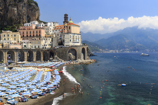 Italy, Campania, Amalfi Coast, Salerno district. Peninsula of Sorrento. Atrani.
