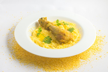 Brazilian Polenta with chicken thigh