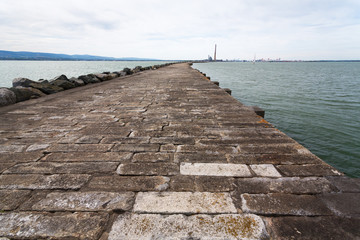 The Great South Wall and Poolbeg Lighthouse, Ringsend, Dublin, Ireland