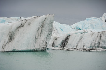 Melting of the glacier. global warming