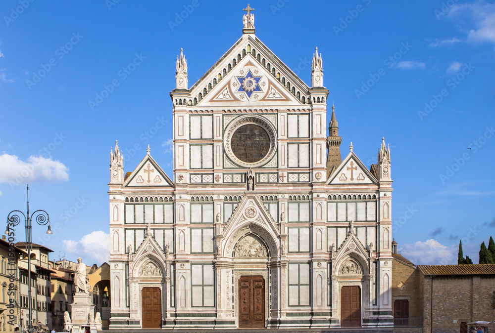 Wall mural the basilica di santa croce, florence, italy