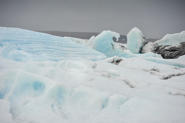 Fototapeta na wymiar Melting of the glacier. global warming