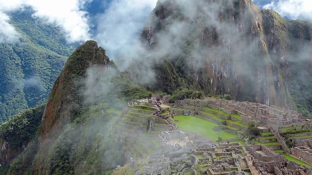 Machu Picchu, the ancient Inca city in the Andes, Peru
