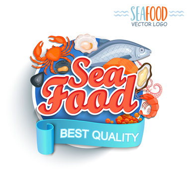 Seafood best quality logo.