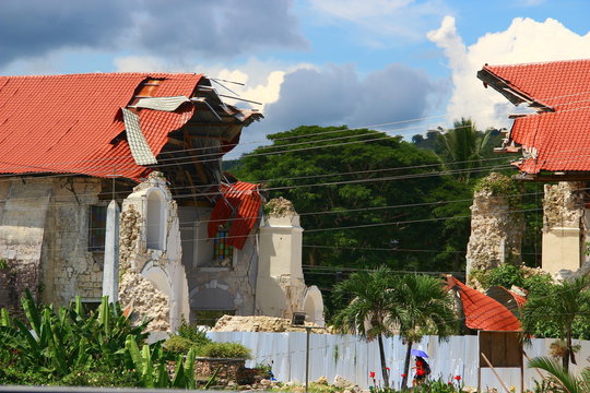 Church Devastated By Earthquake On Philipines 