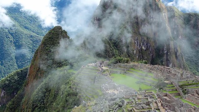 Machu Picchu, the ancient Inca city in the Andes, Peru