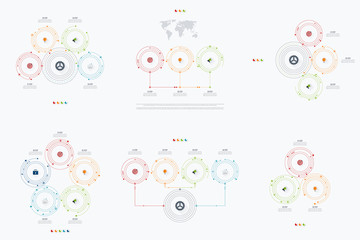 Set with infographics