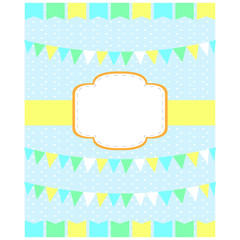 Vintage textured and colored invitational card, Vector illustration