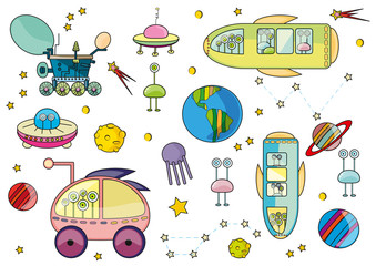 Set of drawings space