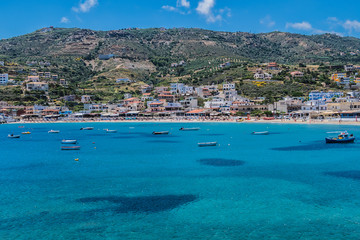 Fototapeta premium The beautiful coast and the bay of Agia Pelagia near Heraklion, Crete, Greece.