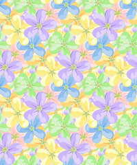 Flowers for Seamless pattern.