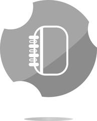 Button web icon with folder (book) isolated on white