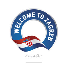 Welcome to Zagreb Croatia flag logo icon