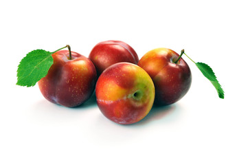 peach and leaves